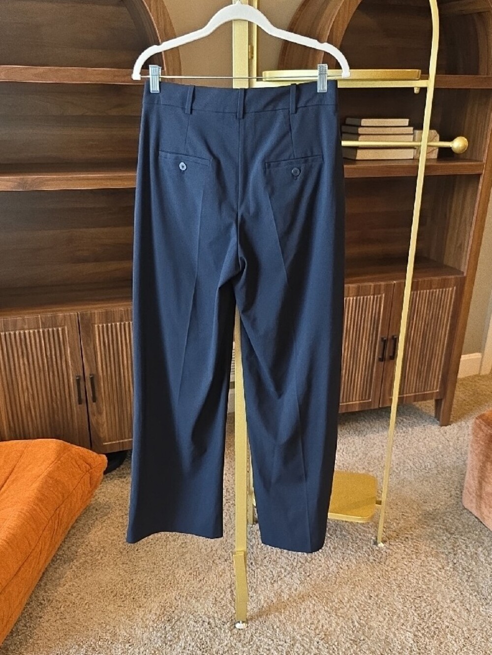 Womens ZARA Navy Dress Pants - Tailored Straight Fit - Picture 5 of 6